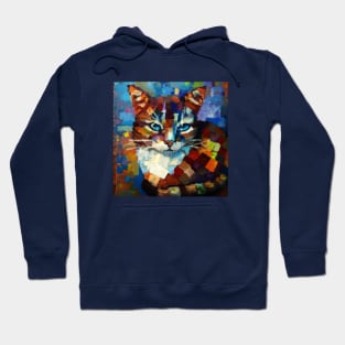 Portrait of a Patchwork Cat Hoodie